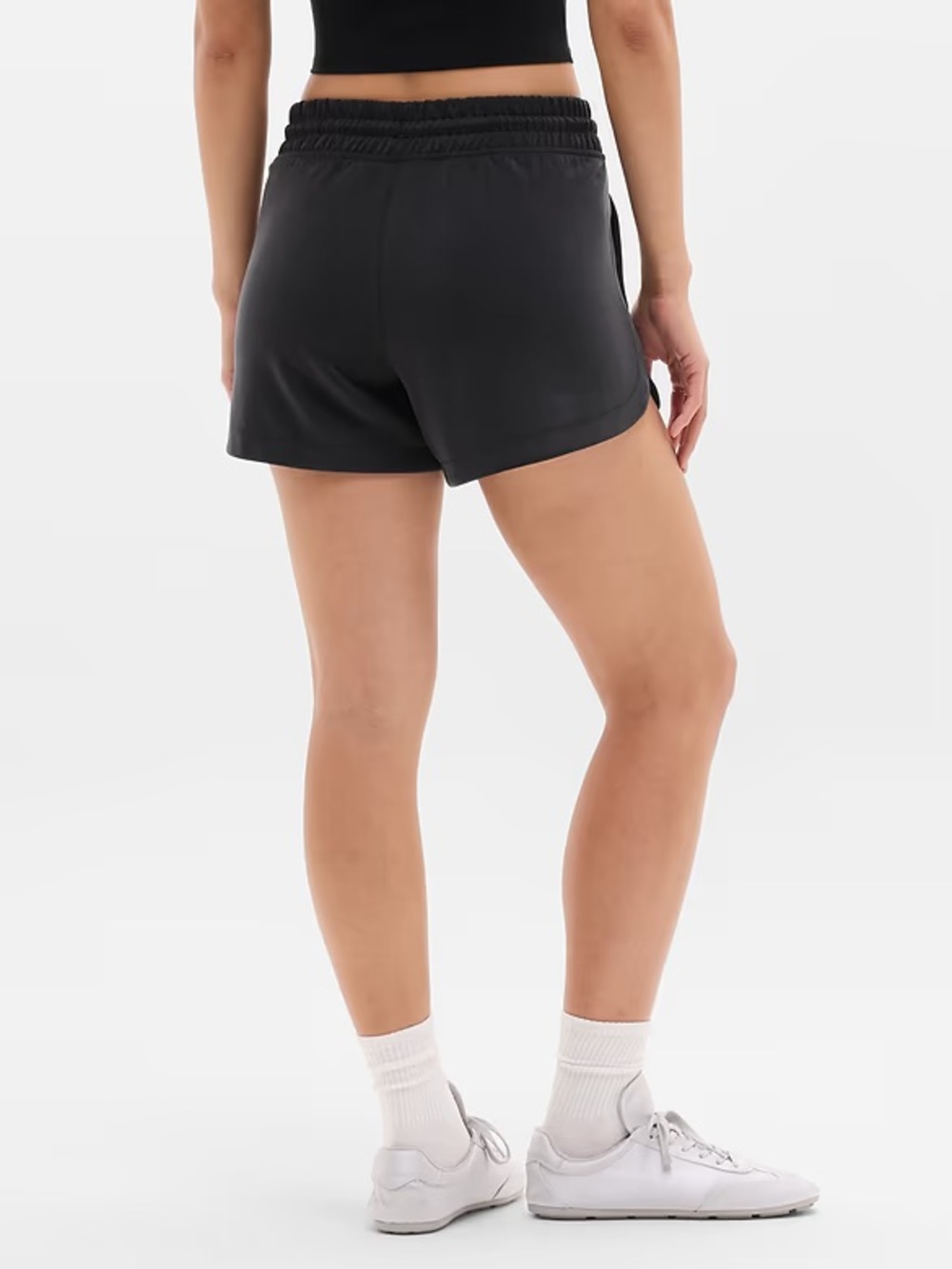 Athleta Charcoal/Black Seasoft Side-Slit Performance Shorts - Picture 2 of 9
